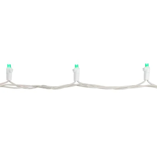 Northlight 50ct. LED Wide Angle Christmas String Lights With White Wire Green 11 Northlight 50ct. LED Wide Angle Christmas String Lights With White Wire Green - Image 9