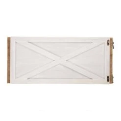 Glitzhome® 26" Washed White Wooden Tree Collar 18 Glitzhome® 26" Washed White Wooden Tree Collar -Holiday Glow D254135S 7