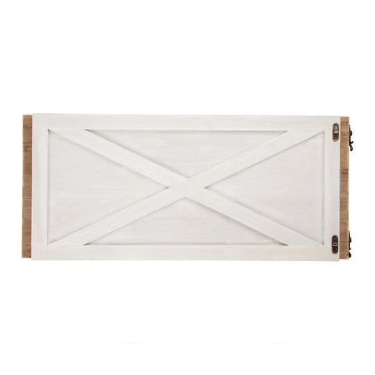 Glitzhome® 26" Washed White Wooden Tree Collar 10 Glitzhome® 26" Washed White Wooden Tree Collar - Image 8