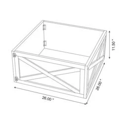 Glitzhome® 26" Washed White Wooden Tree Collar 19 Glitzhome® 26" Washed White Wooden Tree Collar -Holiday Glow D254135S 8