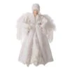 Glitzhome® 16" White Faux Fur Christmas Angel Tree Topper 1 Glitzhome® 16" White Faux Fur Christmas Angel Tree Topper -Holiday Glow D254172S 1