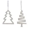 Melrose Iron & Glass Jewel Tree Ornament Set, 4.75" & 5.75" -Holiday Glow D254334S 1