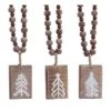 Melrose 13" Wooden Tree Plaque Ornament Set -Holiday Glow D255542S 1