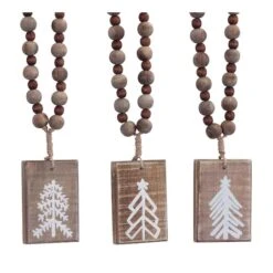Melrose 13" Wooden Tree Plaque Ornament Set