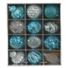 12ct. 4" Blue & Silver Shatterproof Luxe Ornament Set 1 12ct. 4" Blue & Silver Shatterproof Luxe Ornament Set -Holiday Glow D322170S 1
