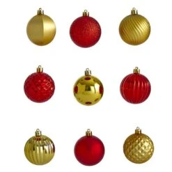 101ct. 2" Red & Gold Shatterproof Ball Ornaments 11 101ct. 2" Red & Gold Shatterproof Ball Ornaments -Holiday Glow D322174S 3