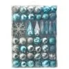 52ct. 6" Blue & Silver Shatterproof Ornament Set 2 52ct. 6" Blue & Silver Shatterproof Ornament Set -Holiday Glow D322175S 1