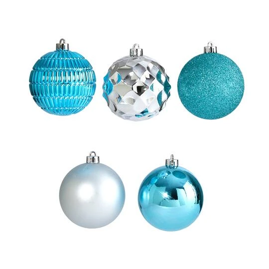 40ct. 3" Blue & Silver Shatterproof Ball Ornaments 6 40ct. 3" Blue & Silver Shatterproof Ball Ornaments - Image 4