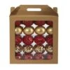 40ct. 3" Red & Gold Shatterproof Ball Ornaments 1 40ct. 3" Red & Gold Shatterproof Ball Ornaments -Holiday Glow D322177S 1