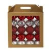 40ct. 3" Red & Silver Shatterproof Ball Ornaments 2 40ct. 3" Red & Silver Shatterproof Ball Ornaments -Holiday Glow D322180S 1