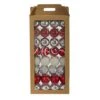 64ct. 3" Red & Silver Shatterproof Ball Ornaments 1 64ct. 3" Red & Silver Shatterproof Ball Ornaments -Holiday Glow D322181S 1