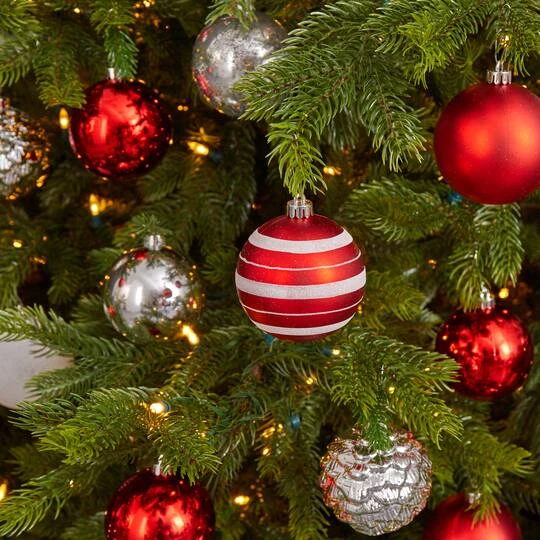 64ct. 3" Red & Silver Shatterproof Ball Ornaments 8 64ct. 3" Red & Silver Shatterproof Ball Ornaments - Image 6