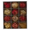 12ct. 4" Red & Gold Shatterproof Luxe Ornament Set 2 12ct. 4" Red & Gold Shatterproof Luxe Ornament Set -Holiday Glow D322186S 1