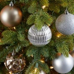 40ct. 3" Gold & Silver Shatterproof Ball Ornaments -Holiday Glow D322193S 4