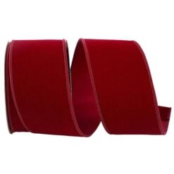 JAM Paper 2.5" X 10yd. Velvet & Satin Wired Ribbon 5 JAM Paper 2.5" X 10yd. Velvet & Satin Wired Ribbon -Holiday Glow D341073S 1 1
