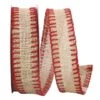 JAM Paper 1.5" X 10yd. Natural & Red Stitched Burlap Wired Ribbon