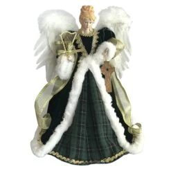 Santa's Workshop 16" Green Angel Tree Topper