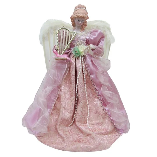 Santa's Workshop 16" Mauve Victorian Angel Tree Topper 3 Santa's Workshop 16" Mauve Victorian Angel Tree Topper
