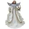 Santa's Workshop 16" Silver & White Elegance Angel Tree Topper -Holiday Glow D362296S 1