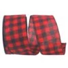 Reliant 2.5" X 25yd. Red Buffalo Plaid Wired Ribbon, 25yd. 2 Reliant 2.5" X 25yd. Red Buffalo Plaid Wired Ribbon, 25yd. -Holiday Glow D376715S 1