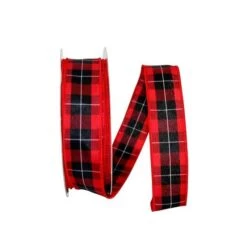 Reliant 1.5" X 50yd. Mountain Buffalo Check Wired Ribbon