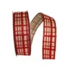Reliant 1.5" X 20yd. Glitter Check Linen Wired Ribbon -Holiday Glow D376753S 1