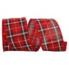 Reliant 2.5" X 10yd. Lauren Metallic Check Wired Ribbon -Holiday Glow D376767S 1