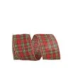 Reliant 2.5" X 10yd. Plaid Jerome Value Wired Ribbon -Holiday Glow D376773S 1