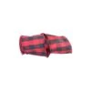 Reliant 4" X 10yd. Dupioni Buffalo Plaid Wired Ribbon 1 Reliant 4" X 10yd. Dupioni Buffalo Plaid Wired Ribbon -Holiday Glow D376777S 1