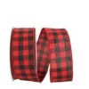 Reliant 2.5" X 20yd. Hearty Buffalo Plaid Wired Ribbon, 20yd. -Holiday Glow D376778S 1