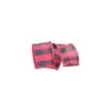Reliant 2.5" X 20yd. Dupioni Buffalo Plaid Wired Ribbon 1 Reliant 2.5" X 20yd. Dupioni Buffalo Plaid Wired Ribbon -Holiday Glow D376779S 1