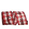 JAM Paper 2.5" X 10yd. Wired Merry Christmas Celine Plaid Ribbon -Holiday Glow D376784S 1