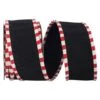 Reliant 2.5" X 10yd. Dupioni Deluxe Folded Candy Cane Ticking Wired Ribbon -Holiday Glow D376856S 1