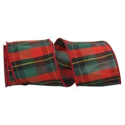 Reliant 4" X 10yd. Jordan Reserve Plaid Wired Ribbon