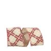 JAM Paper 2.5" X 10yd. Christmas Diamonds Glitter Plaid Diagonal Wired Ribbon -Holiday Glow D376886S 1