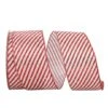 JAM Paper 2.5" X 20yd. Wired Candy Cane Glitter Diagonal Stripe Ribbon -Holiday Glow D376954S 1