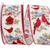 JAM Paper 2.5" X 20yd. Linen Wired Cream Sparkle Birds House Ribbon 2 JAM Paper 2.5" X 20yd. Linen Wired Cream Sparkle Birds House Ribbon -Holiday Glow D376958S 1