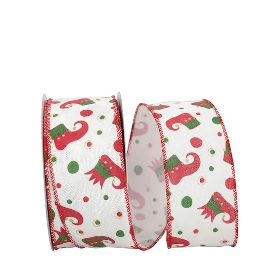 JAM Paper 2.5" X 20yd. Wired Jester Boots Ribbon 4 JAM Paper 2.5" X 20yd. Wired Jester Boots Ribbon - Image 2