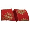 JAM Paper 4" X 10yd. Wired Snowflake Grand Ribbon 1 JAM Paper 4" X 10yd. Wired Snowflake Grand Ribbon -Holiday Glow D377026S 1