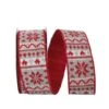 Reliant 2.5" X 10yd. Country Cozy Snowflake Knit Wired Ribbon 1 Reliant 2.5" X 10yd. Country Cozy Snowflake Knit Wired Ribbon -Holiday Glow D377039S 1