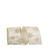 JAM Paper 2.5" X 10yd. Wired Golden Snowflakes Ribbon 1 JAM Paper 2.5" X 10yd. Wired Golden Snowflakes Ribbon -Holiday Glow D377049S 1