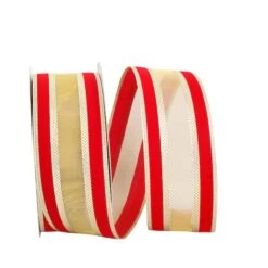 Reliant 2.5" X 25yd. Spirit 2 Wired Ribbon Red 7 Reliant 2.5" X 25yd. Spirit 2 Wired Ribbon Red -Holiday Glow D377570S 1 1