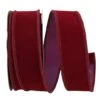 The Ribbon Roll 1.375" X 10yd. Velvet Wired Ribbon Burgundy -Holiday Glow D378093S 1