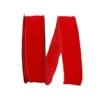 The Ribbon Roll 2.5" X 50yd. Velvet Wired Ribbon Hot Red 1 The Ribbon Roll 2.5" X 50yd. Velvet Wired Ribbon Hot Red -Holiday Glow D378105S 1