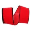 Reliant 2.5" X 10yd. Velvet Duro Domestic Wired Ribbon Hot Red/Black 1 Reliant 2.5" X 10yd. Velvet Duro Domestic Wired Ribbon Hot Red/Black -Holiday Glow D378107S 1