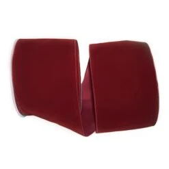 Reliant 6" X 50yd. Velvet Wired Value Ribbon Burgundy 7 Reliant 6" X 50yd. Velvet Wired Value Ribbon Burgundy -Holiday Glow D378307S 1 1