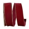 JAM Paper 2.5" X 50yd. Velvet Wired Value Ribbon Burgundy/Gold 1 JAM Paper 2.5" X 50yd. Velvet Wired Value Ribbon Burgundy/Gold -Holiday Glow D378314S 1