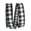JAM Paper 1.5" X 50yd. Wired Celine Plaid Ribbon Black/White 1 JAM Paper 1.5" X 50yd. Wired Celine Plaid Ribbon Black/White -Holiday Glow D378750S 1