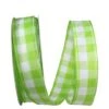 JAM Paper 1.5" X 50yd. Wired Celine Plaid Ribbon Lime 2 JAM Paper 1.5" X 50yd. Wired Celine Plaid Ribbon Lime -Holiday Glow D378763S 1