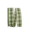 JAM Paper 1.5" X 50yd. Wired Celine Plaid Ribbon Moss -Holiday Glow D378768S 1